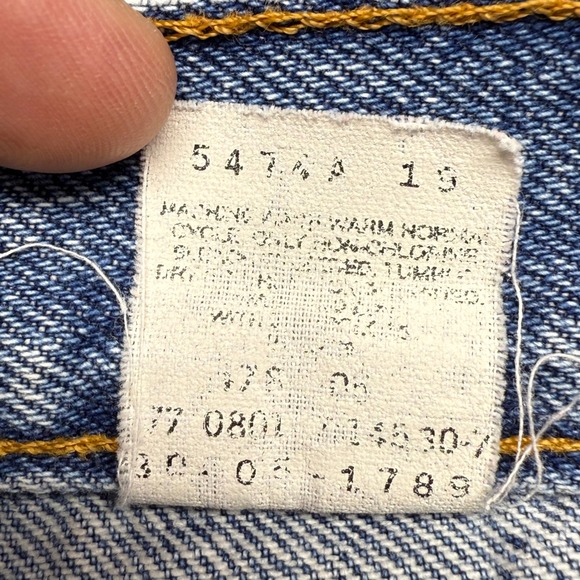 VTG Levi Strauss 550 Kids Youth Slim Relax Fit Denim Jean Shorts Size 12 Blue - Picture 6 of 10